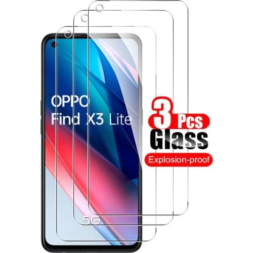 3Pcs for oppo find x3 lite screen protector film for oppo find x3 pro 9h tempered glass on find x2 lite protective film