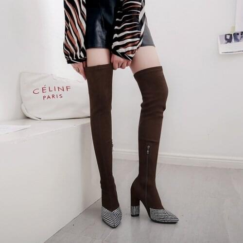 Boots womens knee thin boots 2020 new high-heeled boots in autumn and winter