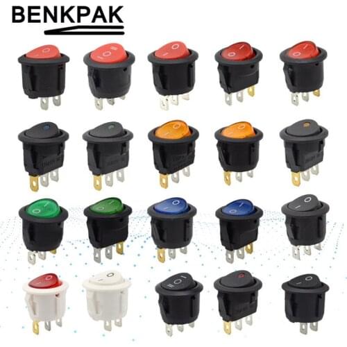 1pcs Car Dashboard Dash Boat round rocker switch with lamp