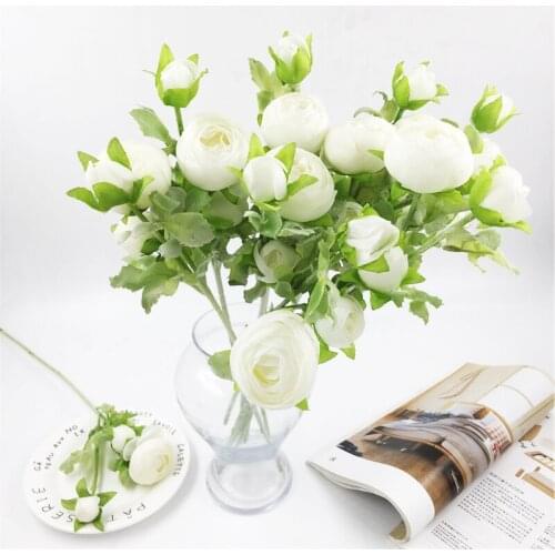 1PC Silk Flowers Artificial Rose Flower Wedding Decorative Flowers DIY Wreath Garland For Home Party Decoration