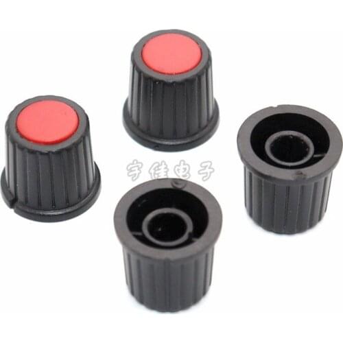 10 Piece 17 * 15.5mm two-color plastic knob flower shaft inner hole 6mm potentiometer band switch panel adjustment knob