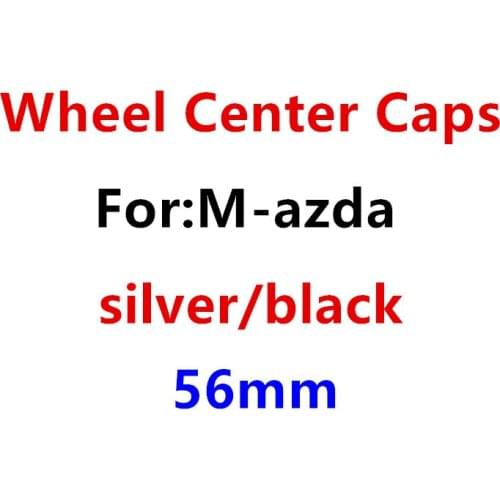 4pcs 56mm black/silver Car Wheel Center Cap Badge covers emblem sticker car Styling accessories