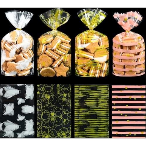 50Pc White Dot Plastic Transparent Cellophane Candy Bag Packaging Gift Bag Biscuit Cookie Bag Pouch Birthday Wedding Party Decor