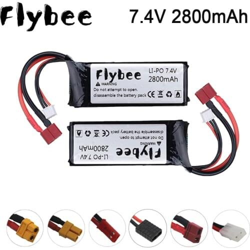For Wltoys 144001 7.4V 2800mAh Lipo Battery For Feilun FT009 RC Boat Speedboat 12428 RC car battery Accessories 7.4 V 2800 mah