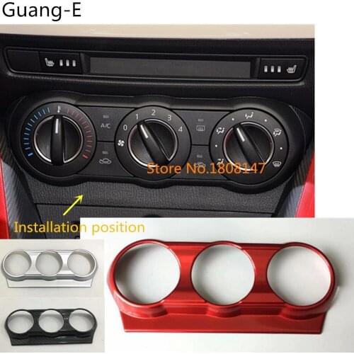 Car Sticker Trim Air Conditioning Switch Temperature Button Outlet Vent Panel For Mazda2 Mazda 2 Demio 2015 2016 2017 2018