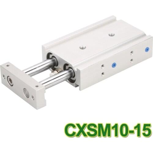 CXSM10-15 miniature double acting dual rod air cylinder pneumatic 10mm bore 15mm stroke CXSM 10-15 with slide bearing
