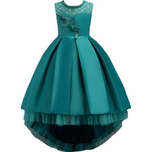 2020 New Spring Trumpet Children Dresses For Girls Kids Formal Wear Princess Dress For Baby Girl 8 Year Birthday Party Dress