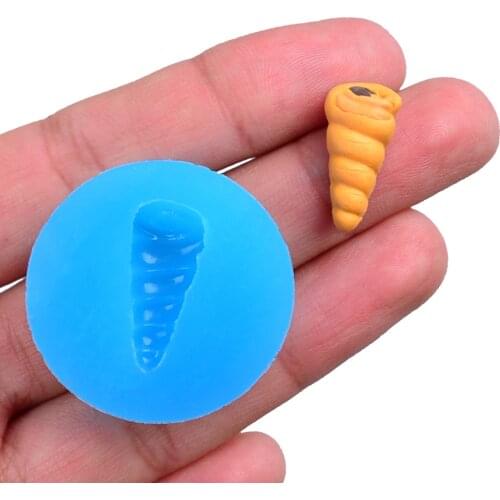 GYL166U 20.3mm x 8.5mm Croissant Silicone Mold Fondant Cake Decoration Candy Resin Clay Earrings Necklace Craft Soap Candle