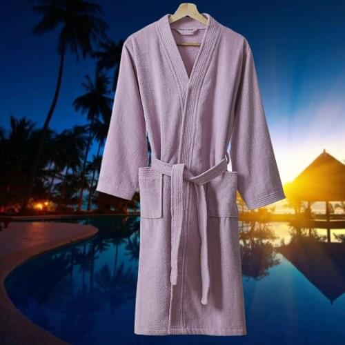 Winter Women 100% Cotton Thick Terry Bathrobe Water Sucking Towel Fleece Bath Robe Plus Size XL Dressing Gown Kimono Sleepwear