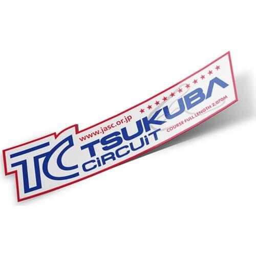 Personality TSUKUBA CIRCUIT Car Bumper Window Stickers Graffiti Sticker DIY Anime Simulation Fun Vehicle Decal Apply To Car Door