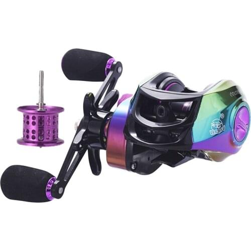 LINNWL Baitcasting Reel 7.2:1 High Speed Gear Ratio Metal Shallow Spool Fishing Reel 10KG Drag Carp Reel Fishing Wheel Saltwater