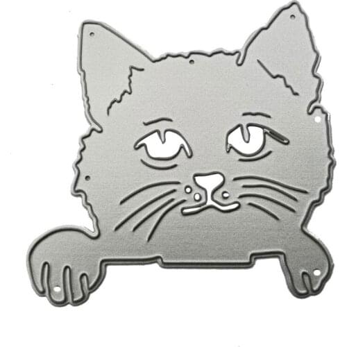 Cat Metal Cutting Dies Stencil DIY Scrapbooking Album Paper Card Template Mold Embossing Decoration