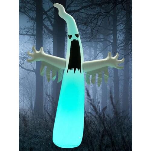 Halloween Inflatable Scary Ghost Tumbler 16-color LED Light Outdoor Party Halloween Decor Prop Halloween Inflatable Ghost