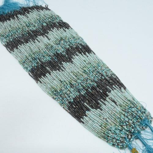 Natural Hu Bei Turquoise Faceted Round Beads 2mm, Selected Color