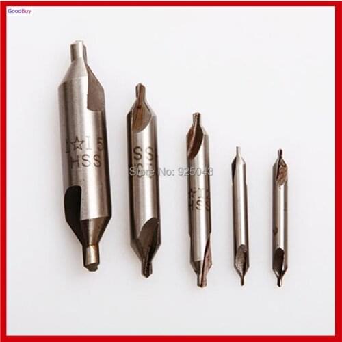 New 5pcs/lot HSS Combined Center Drills 60 Degree Angle Countersink Drill Bit Set Tool