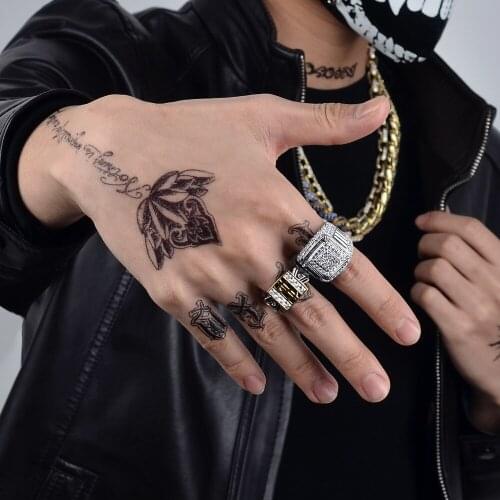 P&Y Luxury Hip Hop S925 Full Iced Out VVS D Moissanite Diamond Champion Men Rings