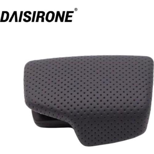 Perforated leather selector lever handle Gear Shift Knob handball cover For Audi A4 B9 A5 Q7 Q5