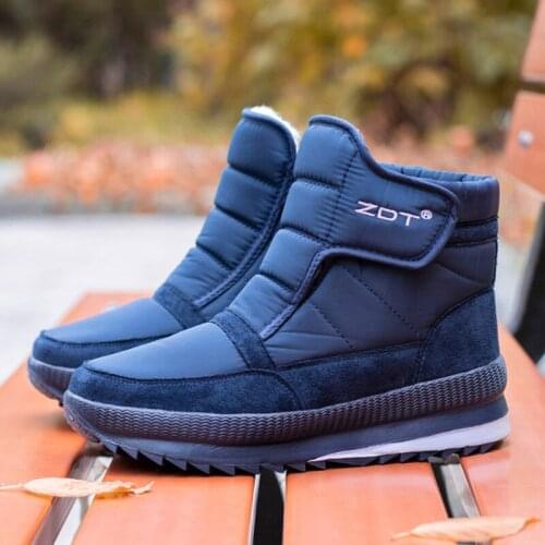 Topvivi Hiking boots men Winter boots Sneakers ankle boot Waterproof Non-slip warm plush women snow boot for man plus size 46 47