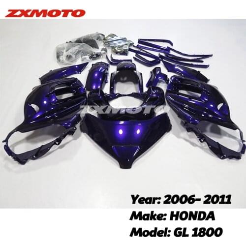 Motorcycle Full Fairing Set Kit Bodywork for Goldwing 1800 2002 2006 2011 Goldwing1800 06-11 2006 2007 GL1800 Purple Black Paint
