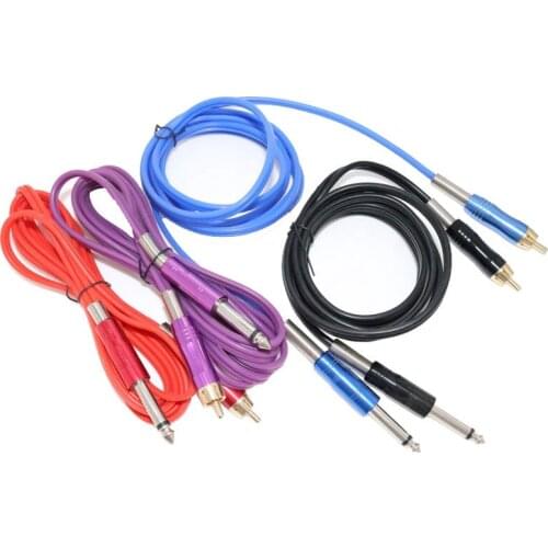 Kissure 1.8m Pure Copper Core Silicone RCA Straight Insert Tattoo Hook Line Tattoo Accessories Tattoo Tool