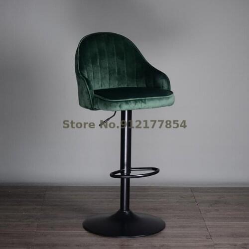 European Style Light Luxury Bar Stools High Stools Home Bar Chairs Nordic Modern Minimalist Front Desk Cashier Chair Lift Chair