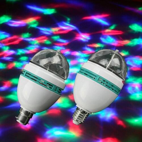 LED Multi-color Rotating Disco Club Light Bulb KTV Party Projector Lamp Stage Lighting Effect B22/E27 Base Type