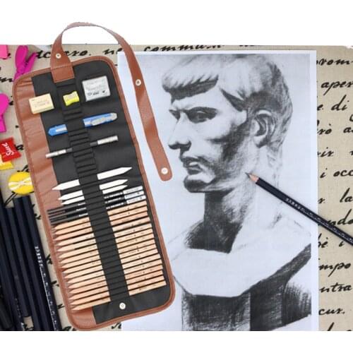 Art supplies sketch suit Art painting Charcoal Pencil Earser Knife Drawing Pencil case Sketch Painting Canvas Pencil Set for Kid