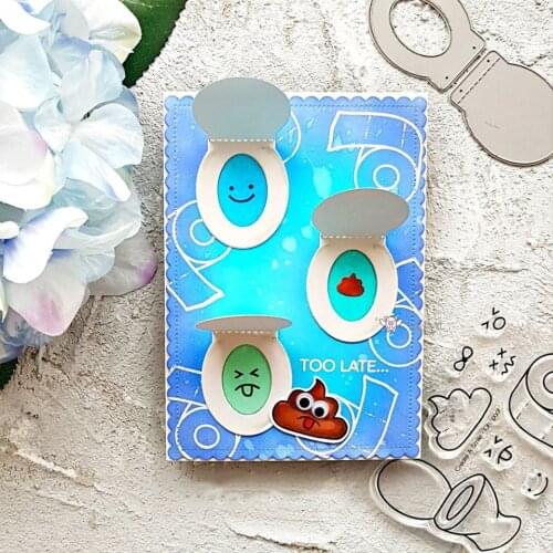 Toilet lid decoration Metal Cutting Dies Stencils DIY Scrapbooking Paper/photo Cards Embossing Dies