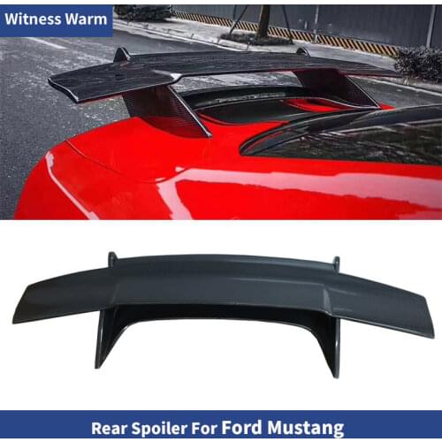 For Ford Mustang 2015 2016 2017 Rear Wing Spoiler car Trunk Boot Wings Spoilers Carbon Fiber Screw installation GT style
