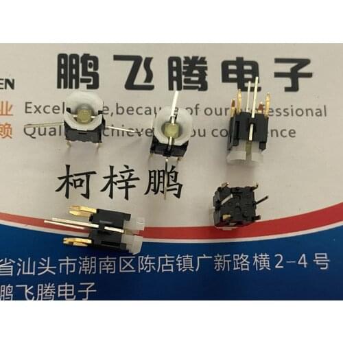 1PCS Fujisoku LTR2-31-L8 touch switch 6 * 6 * 9 with yellow LED light, high brightness, straight plug in 4 PINS