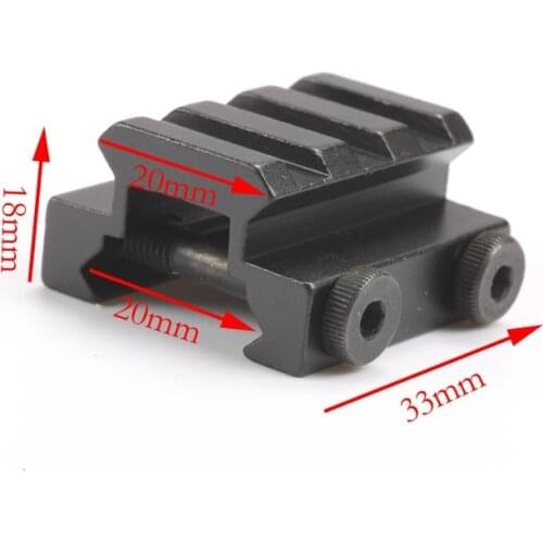 10PCS 1/2" 3-Slot Low Riser Weaver Picatinny Rifle Mount Scope Mount Rail 20mm Scope Gun Weaver Base Hugnting Caza Accessories