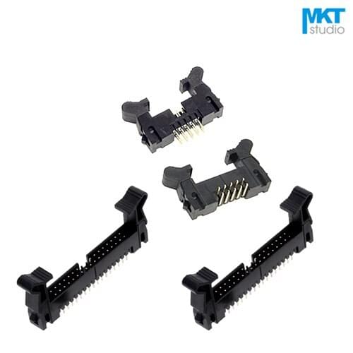 10Pcs 2.0mm Pitch DC2 Male IDC Connector Socket Header With Hook Horn Sample 8P 10P 12P 14P 16P 20P 24P 26P 30P 34P 40P 50P