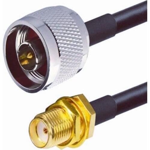 100 Pieces N Male to SMA Female RF Coax Connector Adapter Coaxial Extension Cable 19 inch 50CM