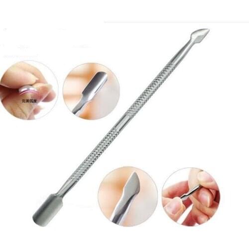 Stainless Steel Essential Cuticle 2 Way Spoon Pusher Pedicure Manicure Nail Art tools Gift Present