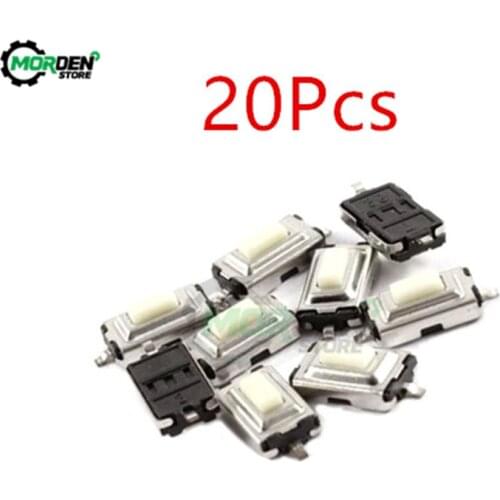 20Pcs 3X6X2.5 Touch Switch Patch 3*6*2.5mm Button Light Two Feet Micro Switches