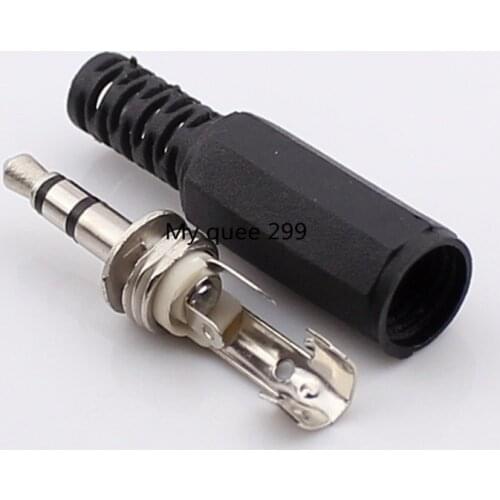 3Pins 3.5mm plug RCA Connector RCA plug 3.5 jack Stereo Headset Dual Track Headphone 10pcs/lot