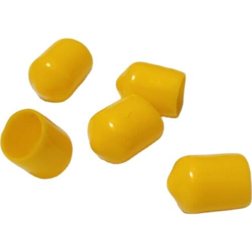 8mm protective cover Rubber Covers Dust Cap for connector or metal tubes Yellow color 100pcs/lot