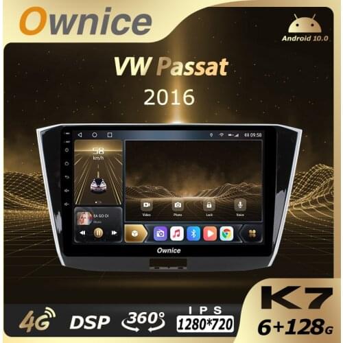 K7 Ownice Android 10.0 6G 128G Car Radio Stereo 360 Panorama for VW PASSAT 2016 Auto GPS Head unit DSP 8 Core 1280*720 4G LTE
