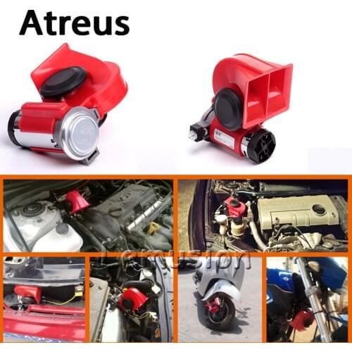 Atreus Car Styling 12V 130db Two-Tone Snail Air Horn For Kia Rio K2 K3 Ceed sportage Honda civic Renault duster Volvo Subaru