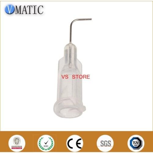 Free Shipping Needle 27G Clear 0.5'' Tube 90 Degree Bend Bent Dispensing Needle Tips Stainless Steel Dispenser Needle 1/2 Inch