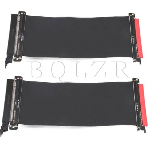 BQLZR 2 PCS 16x Flexible Cable High Speed Riser Card for 1U 2U 3U IPC Chassis