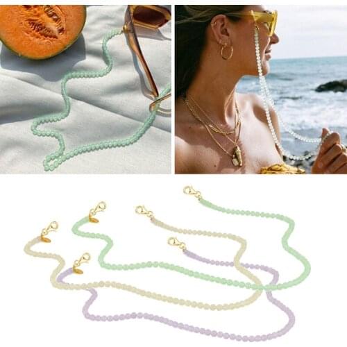Mask Chain Necklace Bracelet Acrylic Beaded Eyewear Retainer Reading Eyeglass Strap Sunglasses Ear Bud Holder Cords