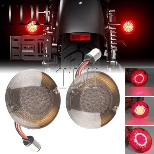 For Harley Heritage Softail Road King Electra Glide Road Glide LED Motorcycle Bullet Turn Signal Indicator Light Lamp 1157 Red