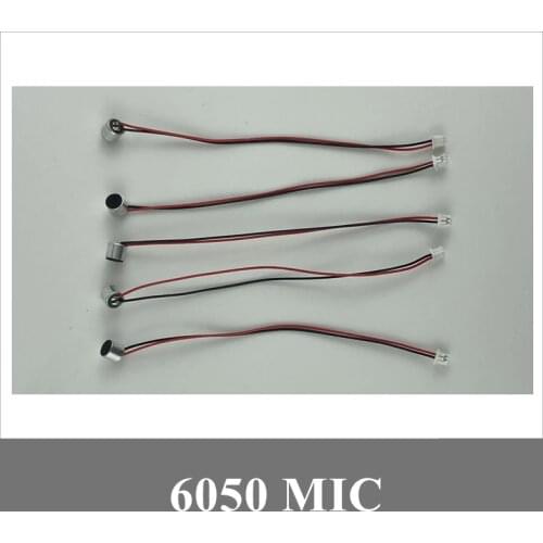 5PCS 6050 MIC Capsule Electret Condenser Microphone With 100mm Wire and 1.25mm Interface For IP Camera Module Board