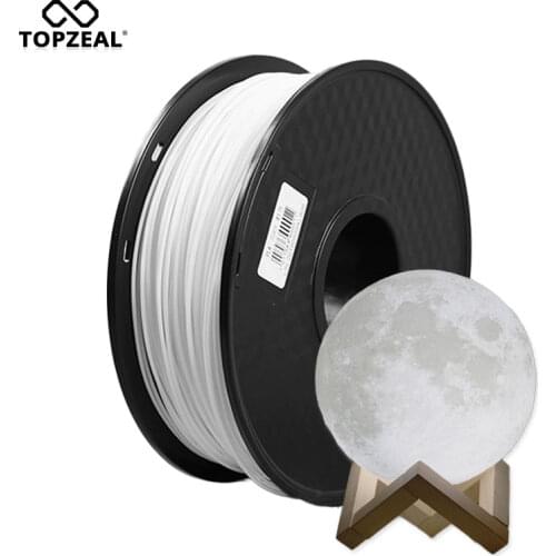 TOPZEAL Newly Developed PLA 3D Printer Filament for Moon Lamp 1.75mm 1KG Spool Dimensional Accuracy +/- 0.02mm
