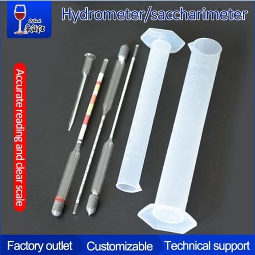 100/250ml/ measuring cylinder hydrometer home brewing equipment tool measuring alcohol content wine measuring sugar content