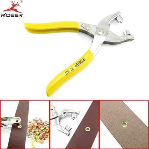 RDEER Eyelet Punch Plier with 100pcs Eyelets For Leather Cardboard Clothes Button Pliers Hole Puncher Hand Tools