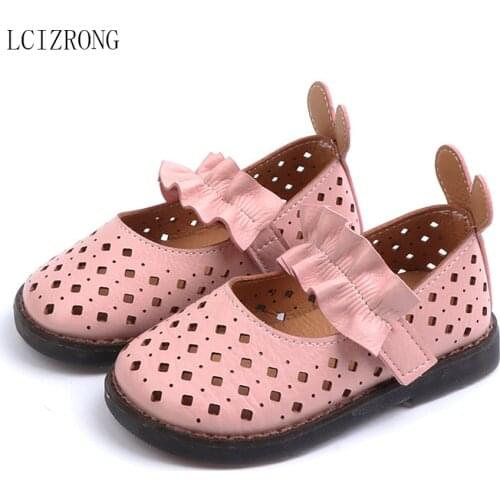 LCIZRONG New Spring Girl Sandals Kids Jelly Shoes Cute Hollow Out Girls Shoes Slip-On Non-slip Child Sandals Beach Sandals