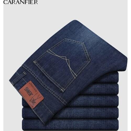 CARANFIER Size38 40 Brand New Mens Slim Elastic Jeans Fashion Business Classic Style Skinny Jeans Denim Pants Trousers Male