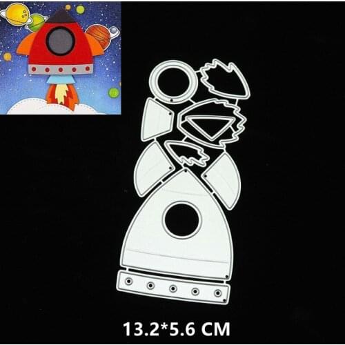 2021 New Rocket Cutting Dies DIY Scrapbooking Embossing Paper Photo Frame Stamps Crafts Template Mould Stencils